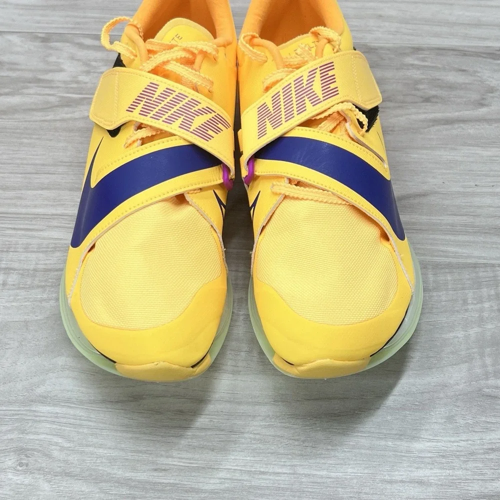NEW Nike Air Zoom LJ Elite Long Jump Yellow Track Shoes nby FZ9326-800 Men's 9.5